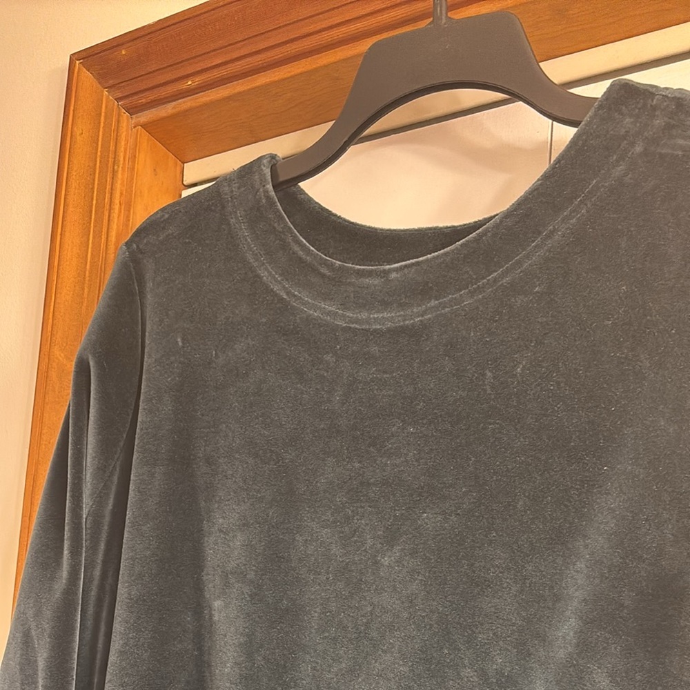 Size 20 green velvet or velour party or church dress maybe office. Llbean